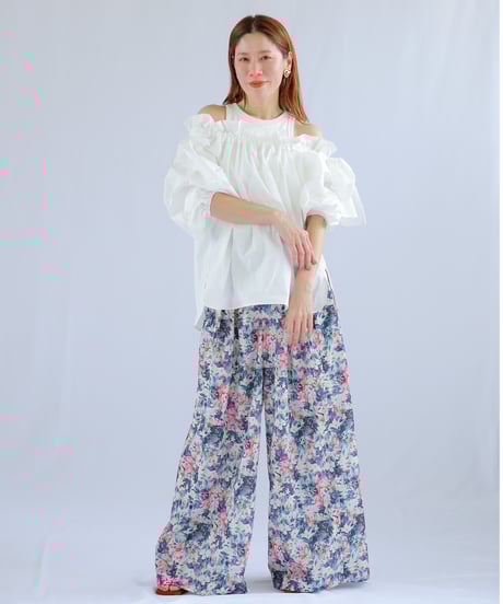 ＜In essence by Akiko Yamamoto.＞サイドリボンギャザーブラウス