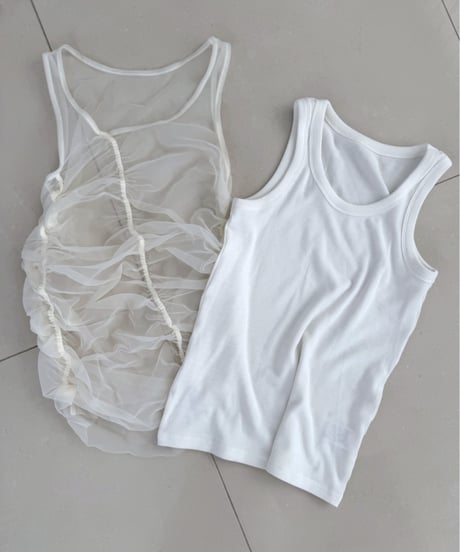 ＜In essence by Akiko Yamamoto.＞レイヤードチュールタンクセット