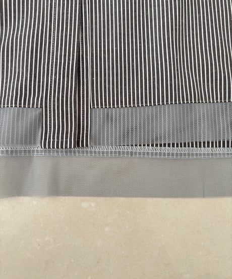 裾チュールビッグシャツ