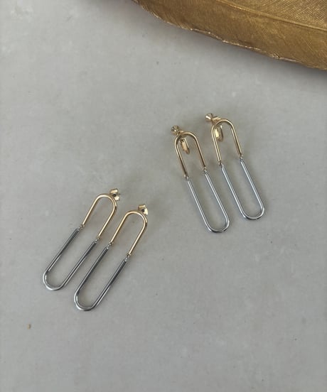 ラウンドコンビピアス・イヤリング