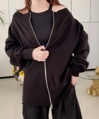 前後2WAYダブルジップスウェット