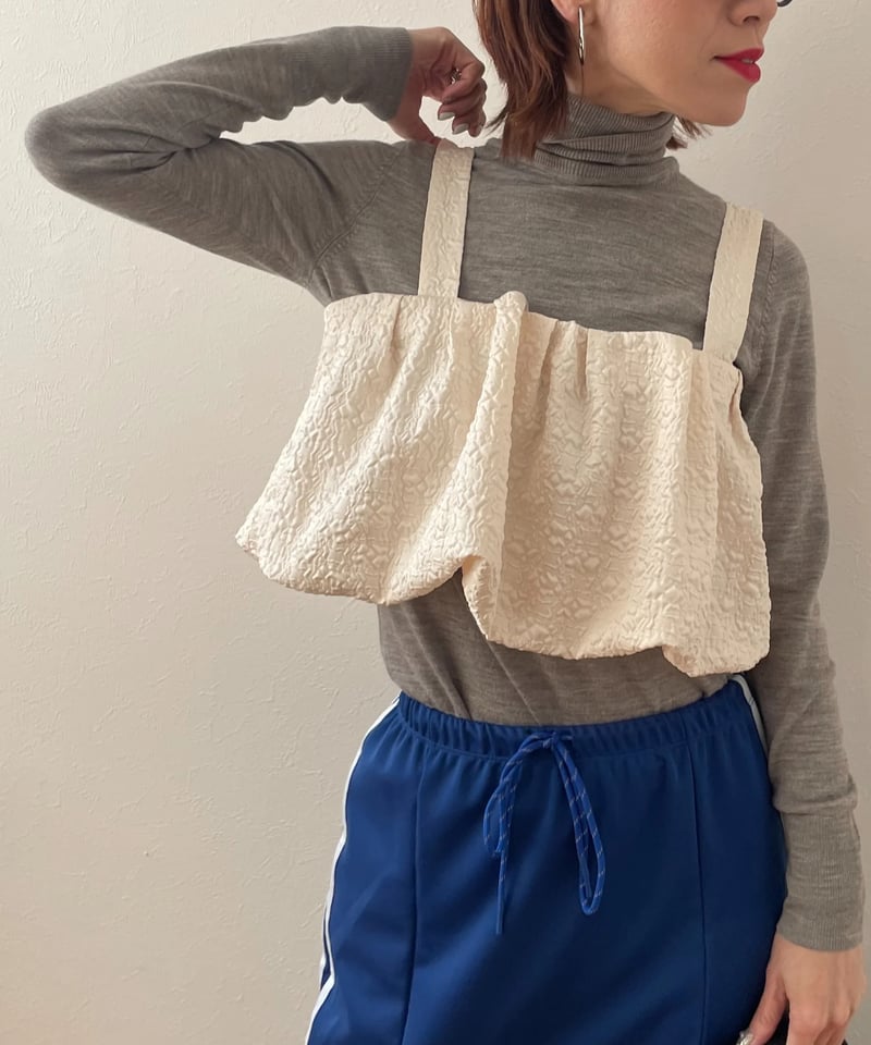去年ジャスグリッティー　マルチ釦ビスチェ crewre online shop / マルチウェイジップニットビスチェ