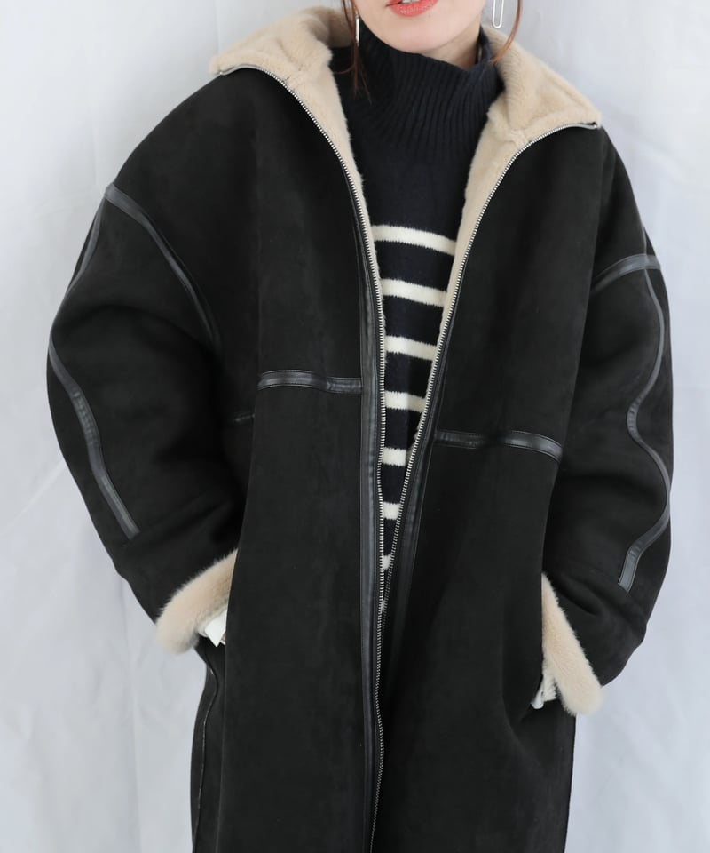 やったー価格》神級の肌触りロングフェイクムートンコート | Rocco