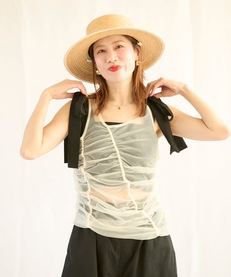 ＜In essence by Akiko Yamamoto.＞ボリュームスリーブ2wayサロペット