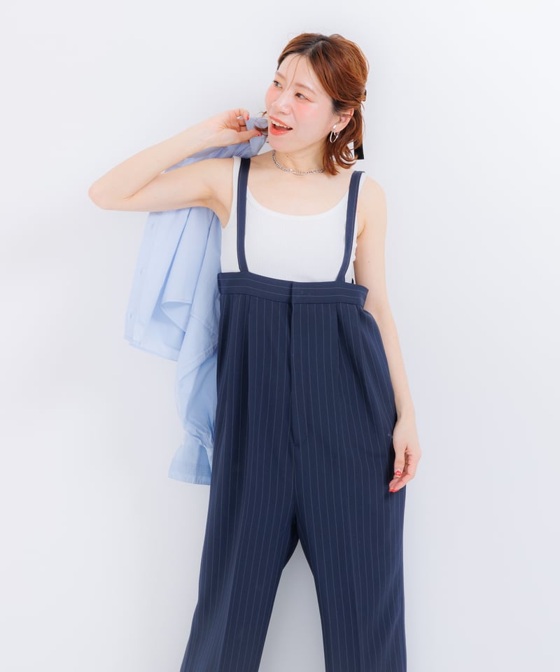 マニッシュギャング ピンストライプサロペ | ROCCO 