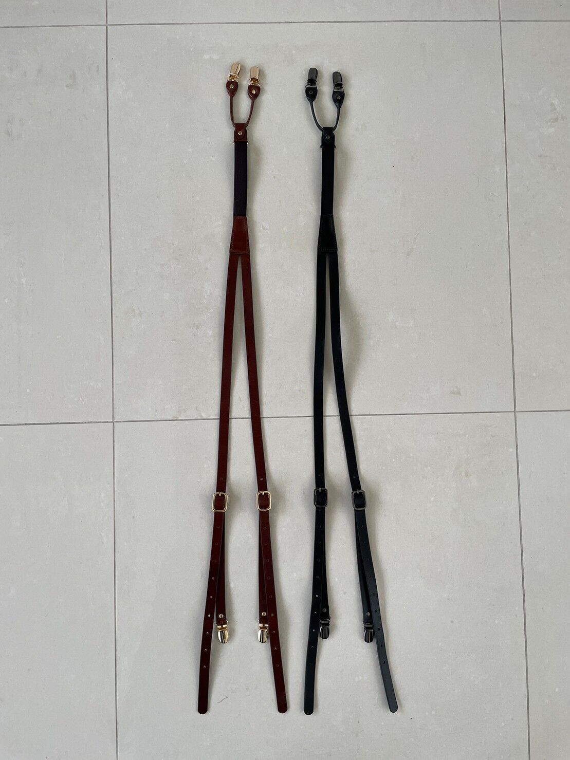 A GOODTIME PRODUCTIONレザー サスペンダー ベラフォンテ