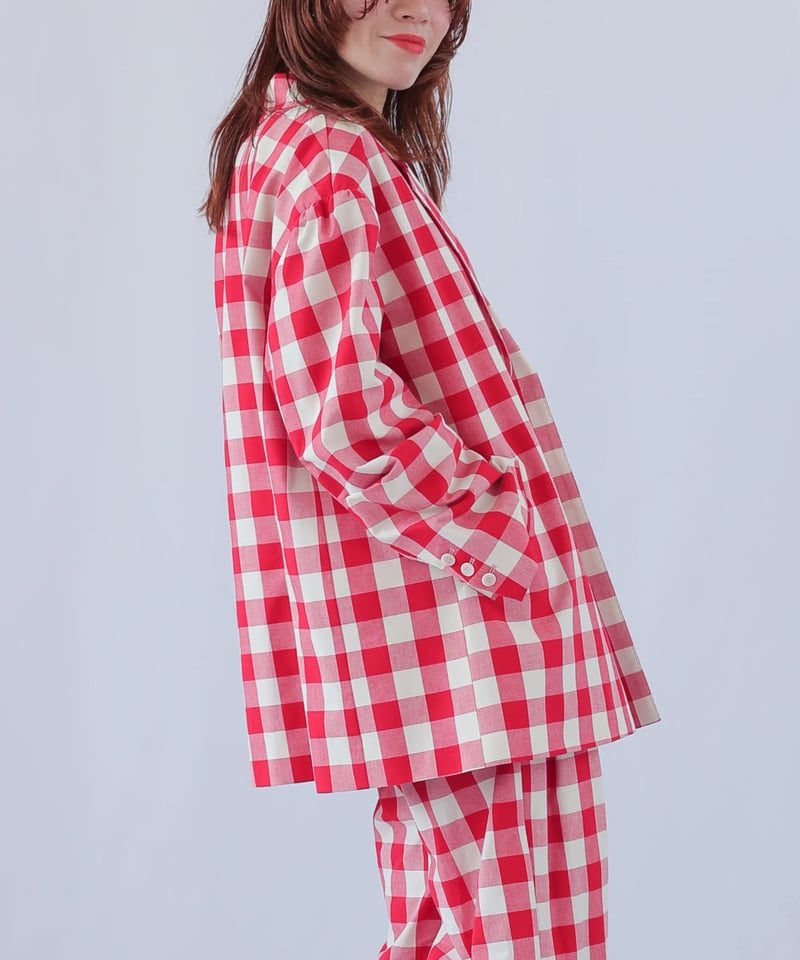 In essence by Akiko Yamamoto.＞ギンガムチェックビッグジャケット