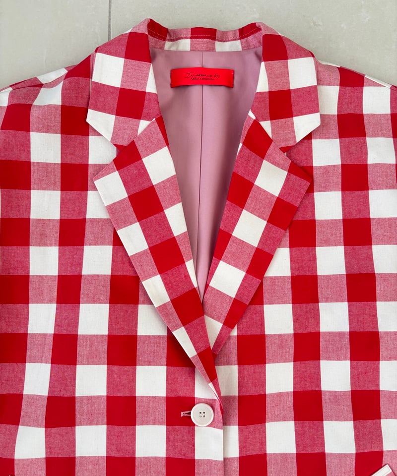 In essence by Akiko Yamamoto.＞ギンガムチェックビッグジャケット