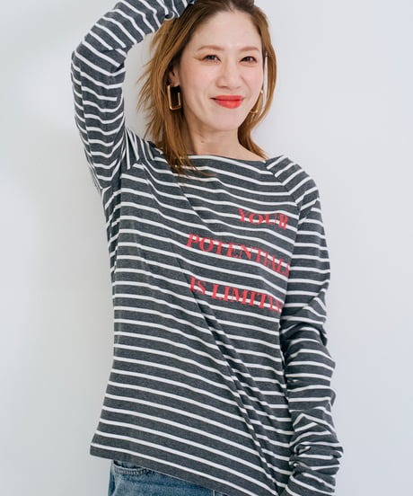 ＜In essence by Akiko Yamamoto.＞女っぷり度MAXボーダーカットソー