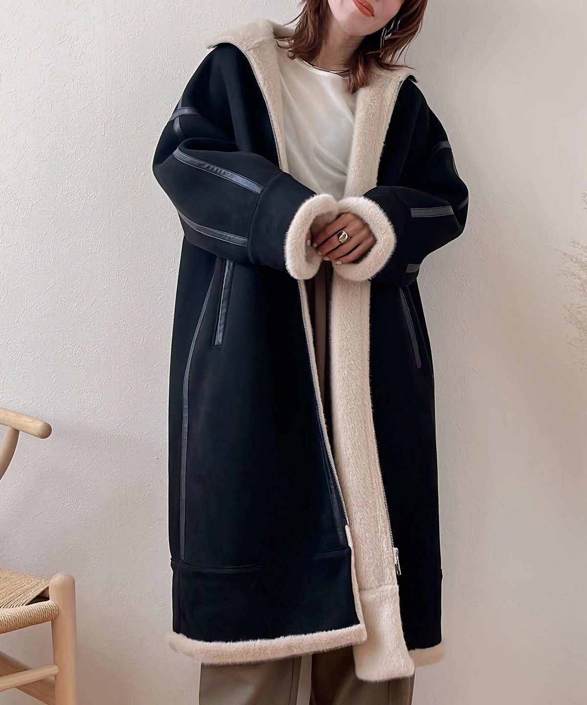 hazuki ✳︎ お洋服大好きママ&娘 MONCADAムートンロングコート やったー価格対象》神級の肌触りロングフェイクムートンコート | Rocco