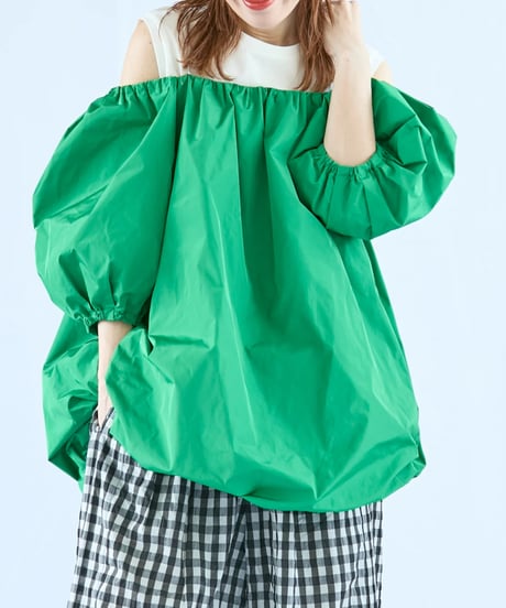 ＜In essence by Akiko Yamamoto.＞ボリュームスリーブバルーンミニワンピ（レッド、グリーン）