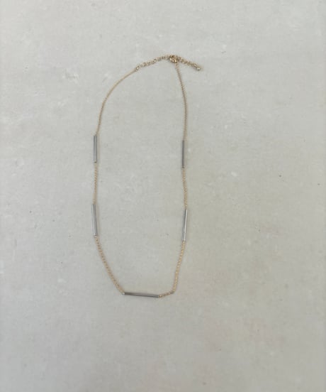 コンビ細チェーンネックレス