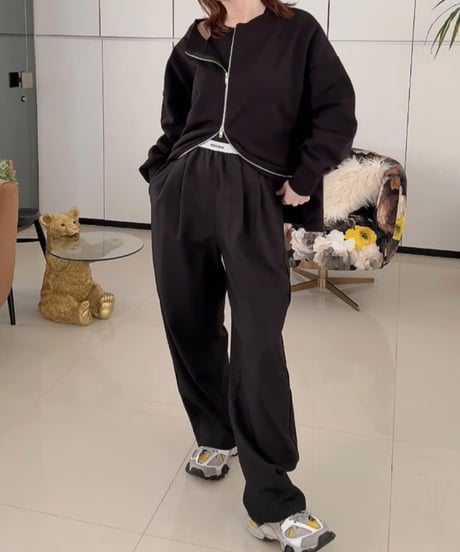 前後2WAYダブルジップスウェット