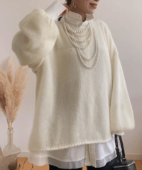 《やったー価格対象》ふわ透かしニット