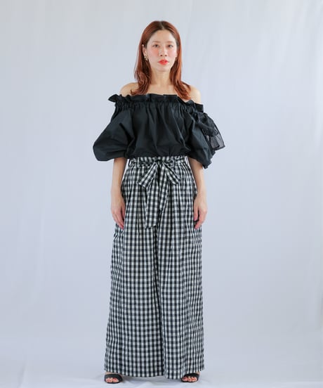 ＜In essence by Akiko Yamamoto.＞サイドリボンギャザーブラウス