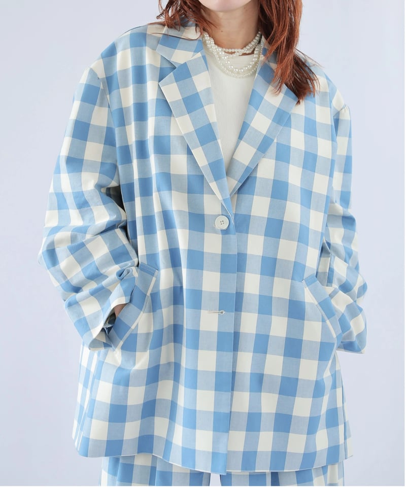 In essence by Akiko Yamamoto.＞ギンガムチェックビッグジャケット