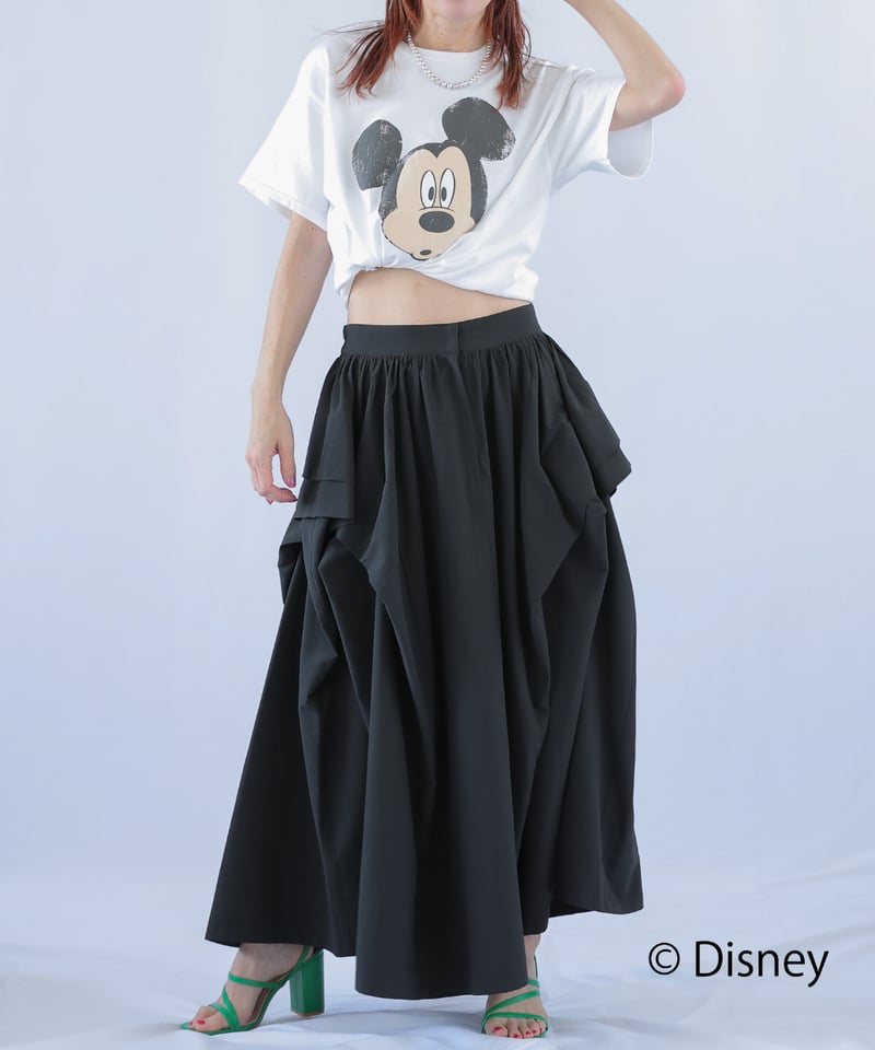 ミッキーキャラクター柄スカート ディズニー ドット柄スカート 4649K[品番：BYDK0003691