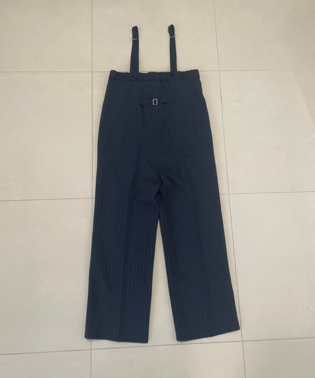 マニッシュギャング ピンストライプサロペ