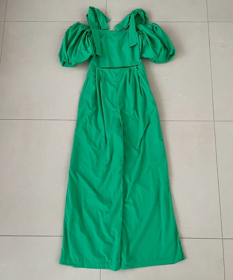 るんるんbow.a サロペット ボウエー インディゴS るんるんbow.a