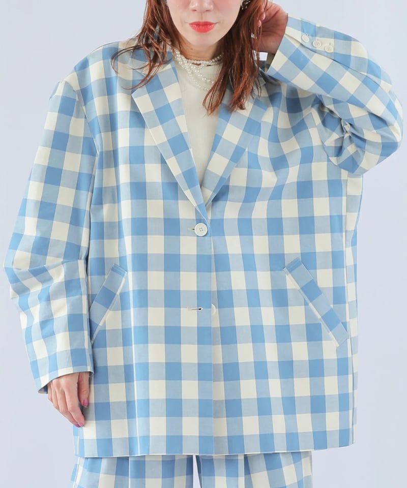 In essence by Akiko Yamamoto.＞ギンガムチェックビッグジャケット