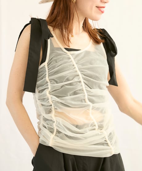 ＜In essence by Akiko Yamamoto.＞レイヤードチュールタンクセット