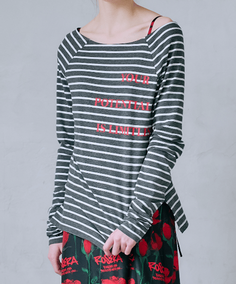＜In essence by Akiko Yamamoto.＞女っぷり度MAXボーダーカットソー