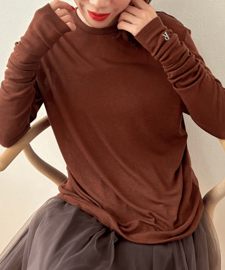 袖Rシアーカットソー