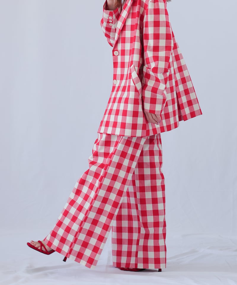In essence by Akiko Yamamoto.＞ギンガムチェックワイドパンツ |