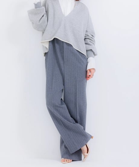 マニッシュギャング ピンストライプサロペ