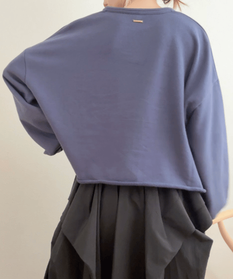 やせ見え深V裏毛スウェット