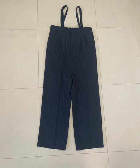 マニッシュギャング ピンストライプサロペ