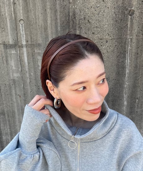 フェイクレザーカチューシャ