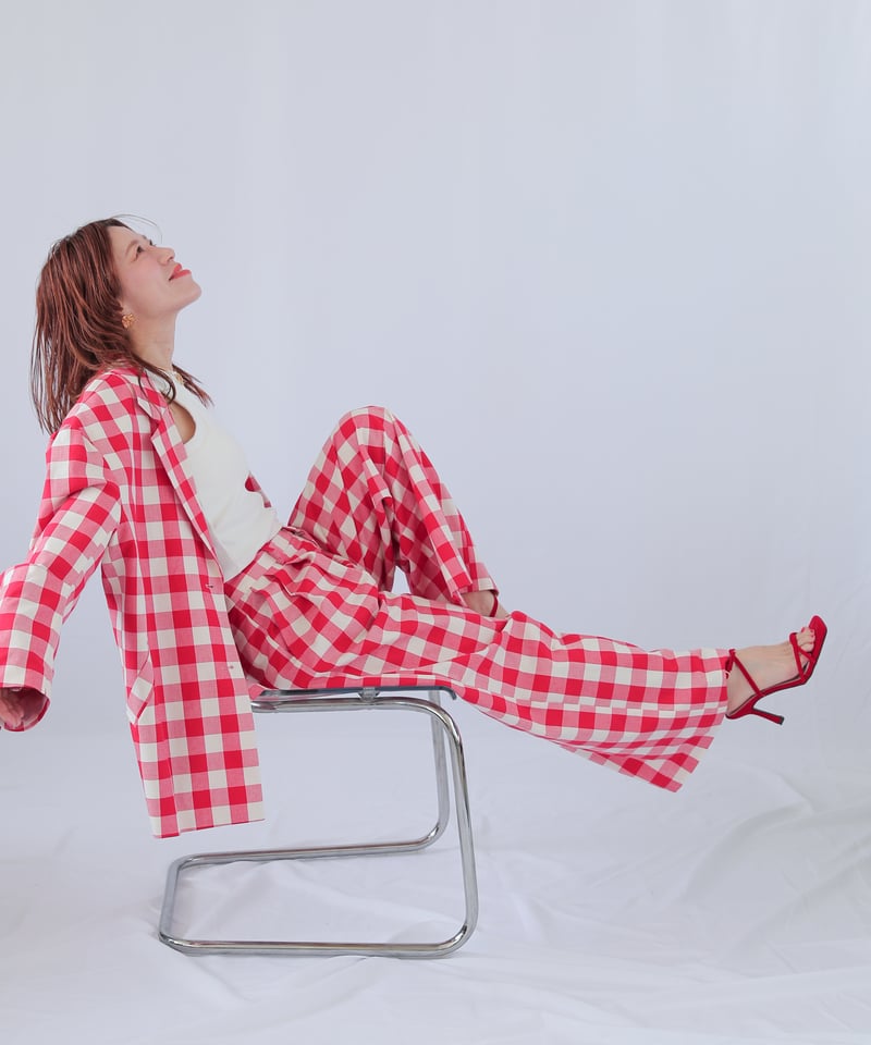 In essence by Akiko Yamamoto.＞ギンガムチェックワイドパンツ |