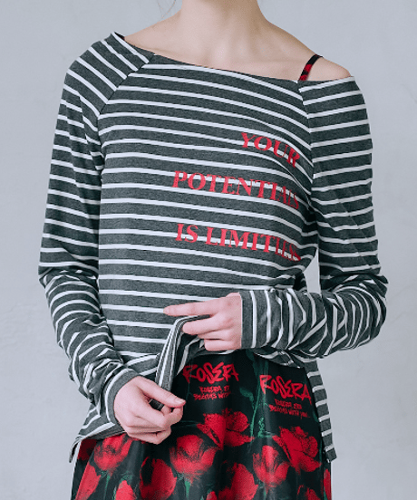 ＜In essence by Akiko Yamamoto.＞女っぷり度MAXボーダーカットソー