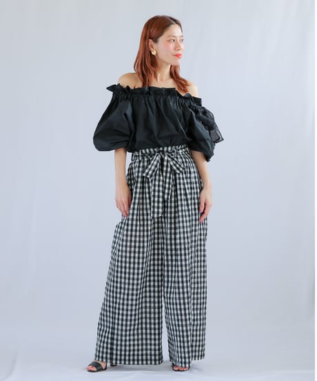 ＜In essence by Akiko Yamamoto.＞サイドリボンギャザーブラウス