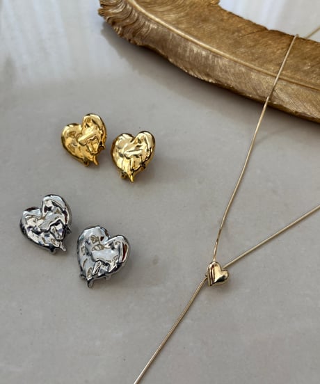 ラフハートピアス・イヤリング