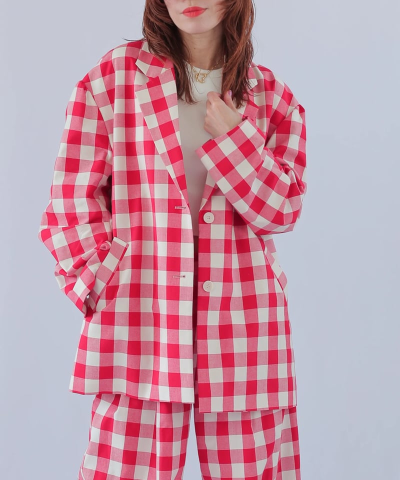 In essence by Akiko Yamamoto.＞ギンガムチェックビッグジャケット