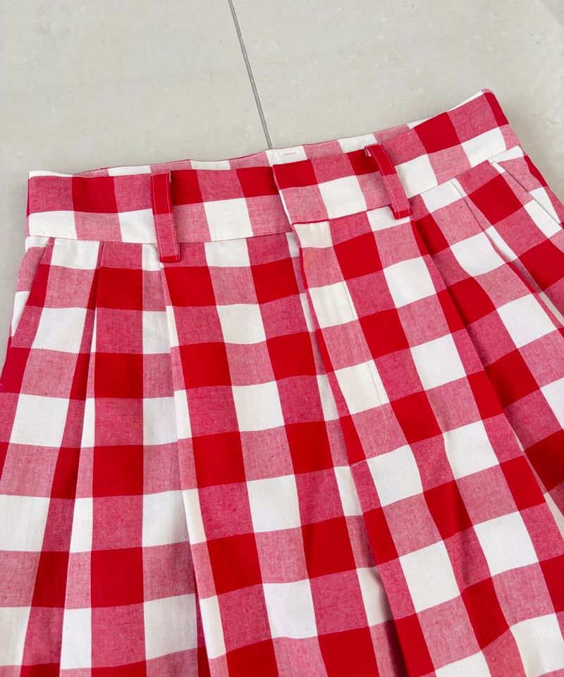 In essence by Akiko Yamamoto.＞ギンガムチェックワイドパンツ |