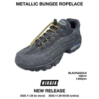METALLIC BUNGEE ROPELACE (BLACK&GOLD)