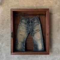 数量限定　OMDS　ディスプレイ　古材　ガラスケース　ショーケース　取手　アイアン　ハンガーラック　専用ハンガー付き　壁掛け　床置