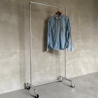 数量限定 2D-MN / 2段棚 ハンガーラック アイアン インダストリアル 古