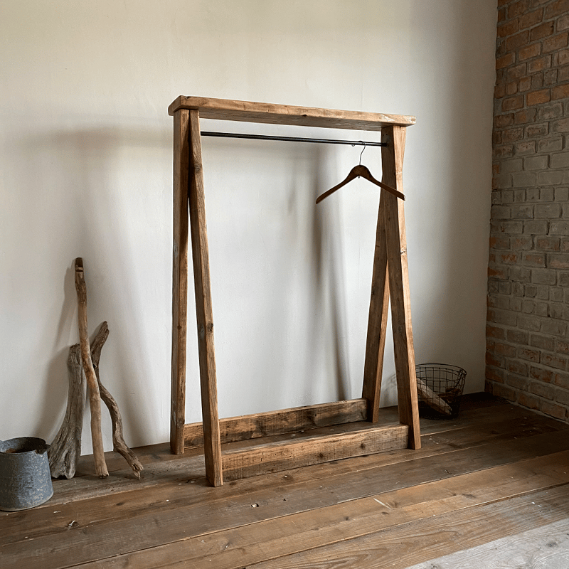 数量限定 MHA 古材 ハンガーラック シンプル 木製 クロージングラック
