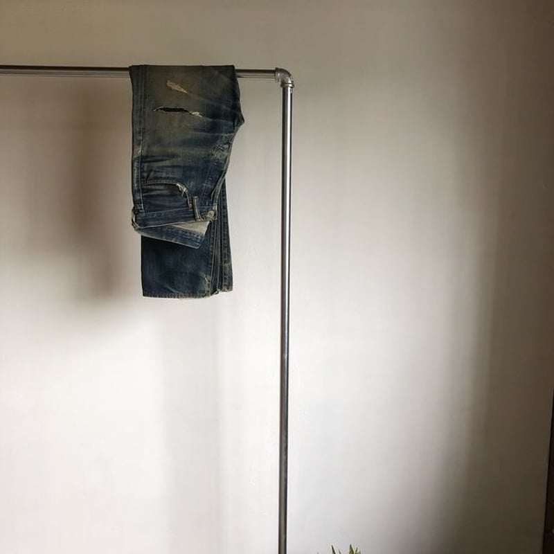 ハンガーラック 120 ガス管 アイアン パイプ 黒 収納 什器 古着 シンプル ハンガーラック 120 ガス管 アイアン パイプ 黒 収納 什器 古着