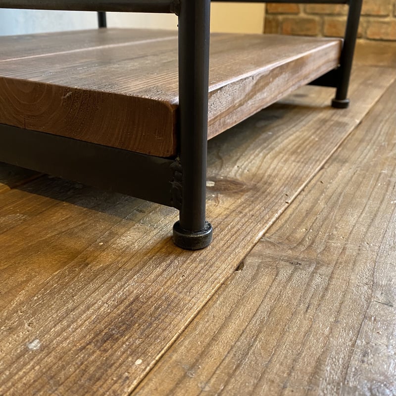 アイアン家具 棚 □送料無料□ アイアン家具｜無垢材｜埋没型｜四段シェルフS｜棚