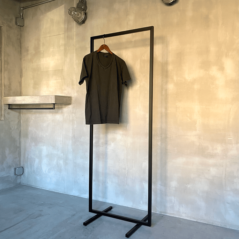 W STANDARD インダストリアル アイアンハンガーラック スチール