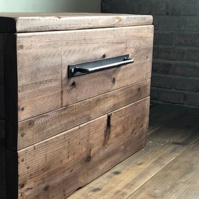 数量限定 M-BOX-mini 収納 ボックス 椅子 ベンチ キャスター 収納箱 古