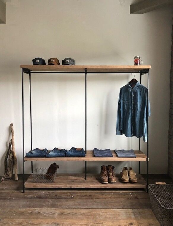 数量限定 BBJ-155 ハンガーラック アイアン 衣装棚 インダストリアル