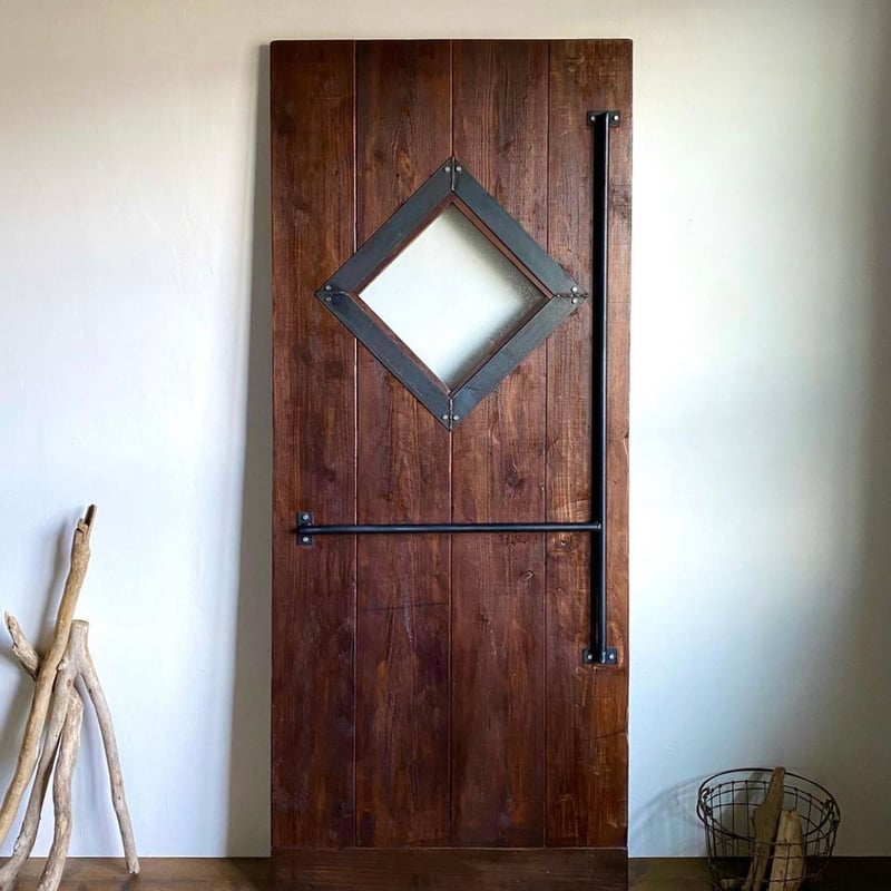 数量限定 AD-SQ ドア 木製ドア 古材 アイアンドアバー ドア ドアー 扉