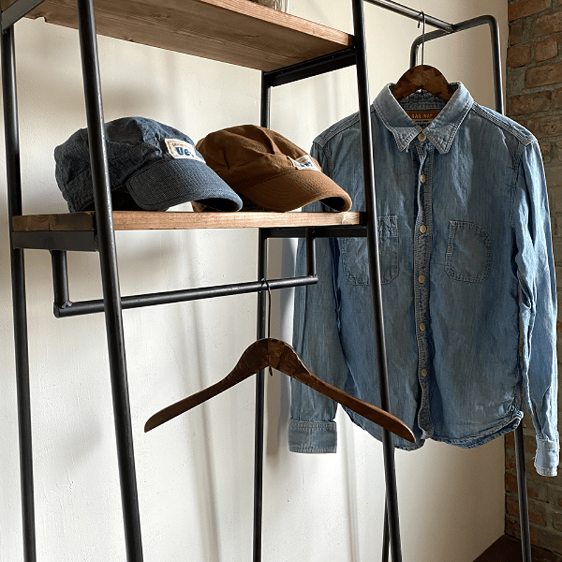 数量限定 CR3-G ハンガーラック 3段棚 収納 キャスター アイアン家具