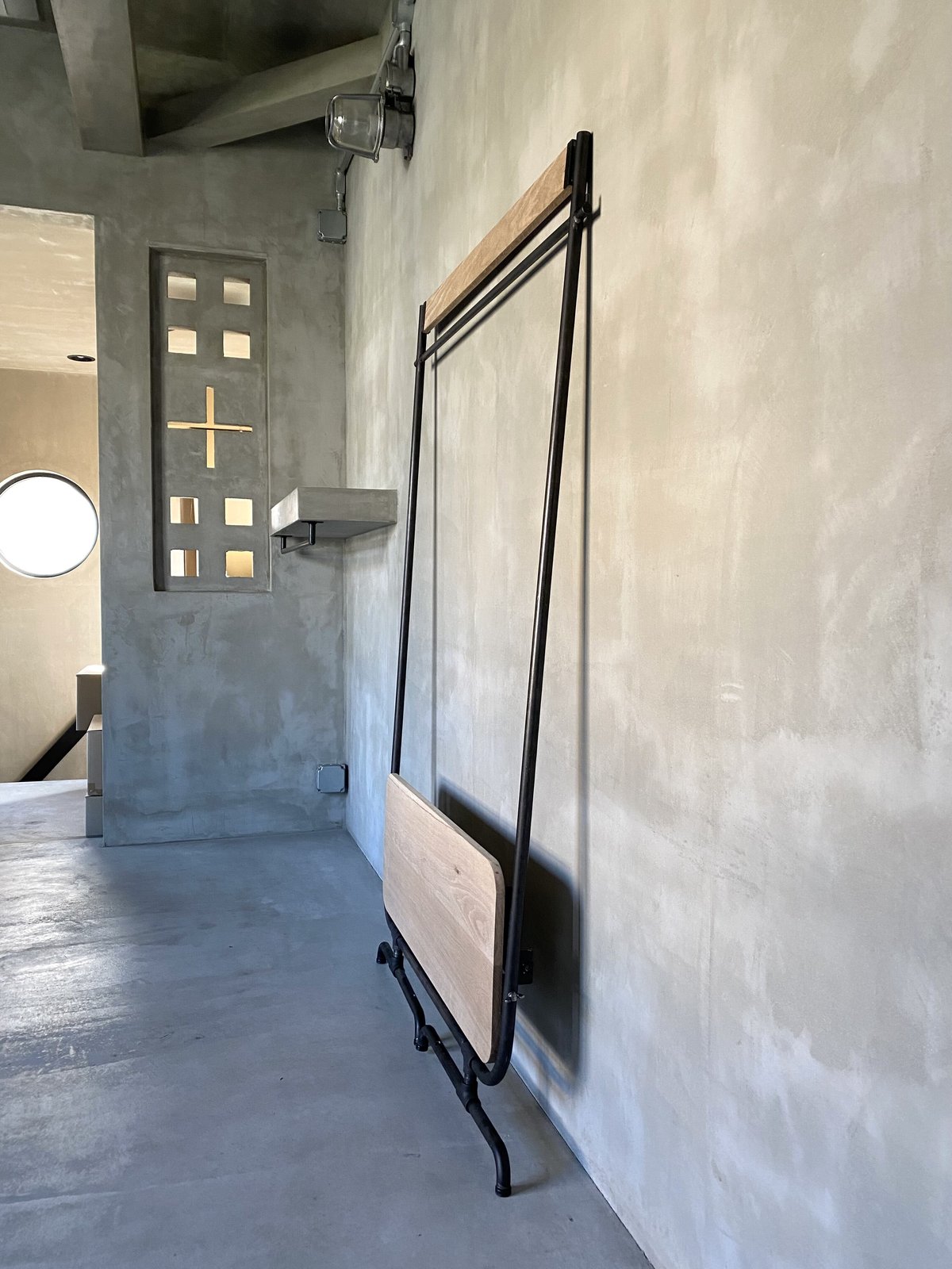 数量限定 KN-OTA 折りたたみ式 ハンガーラック ホワイトオーク無垢材